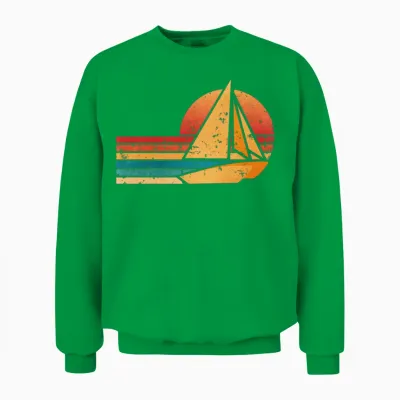 Retro Catamaran Unisex Sweatshirt - Irish Green