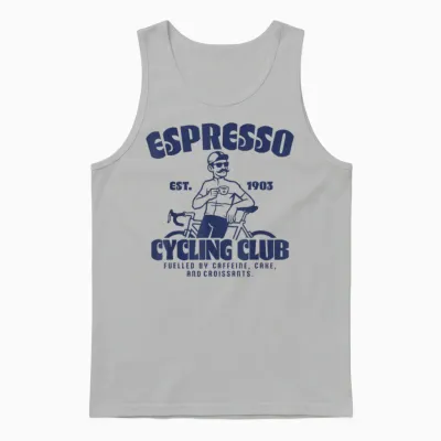 Espresso Rennrad Club Kaffee Kuchen Fahrrad Radsport Unisex Tank Top - Ash