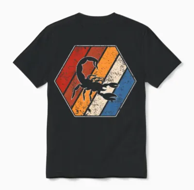 Scorpion Retro Unisex T-Shirt - Black