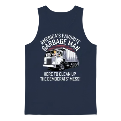 Garbage Man Unisex Tank Top - Navy