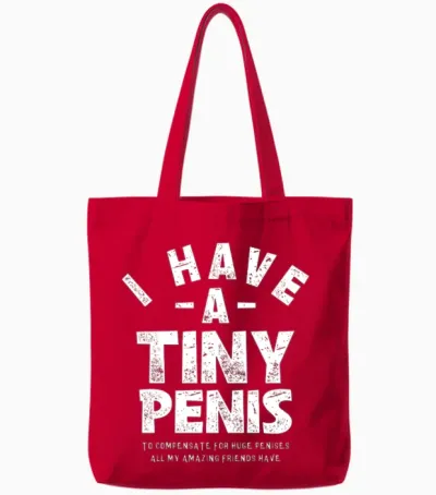 Funny-Adult Tote Bags - Red