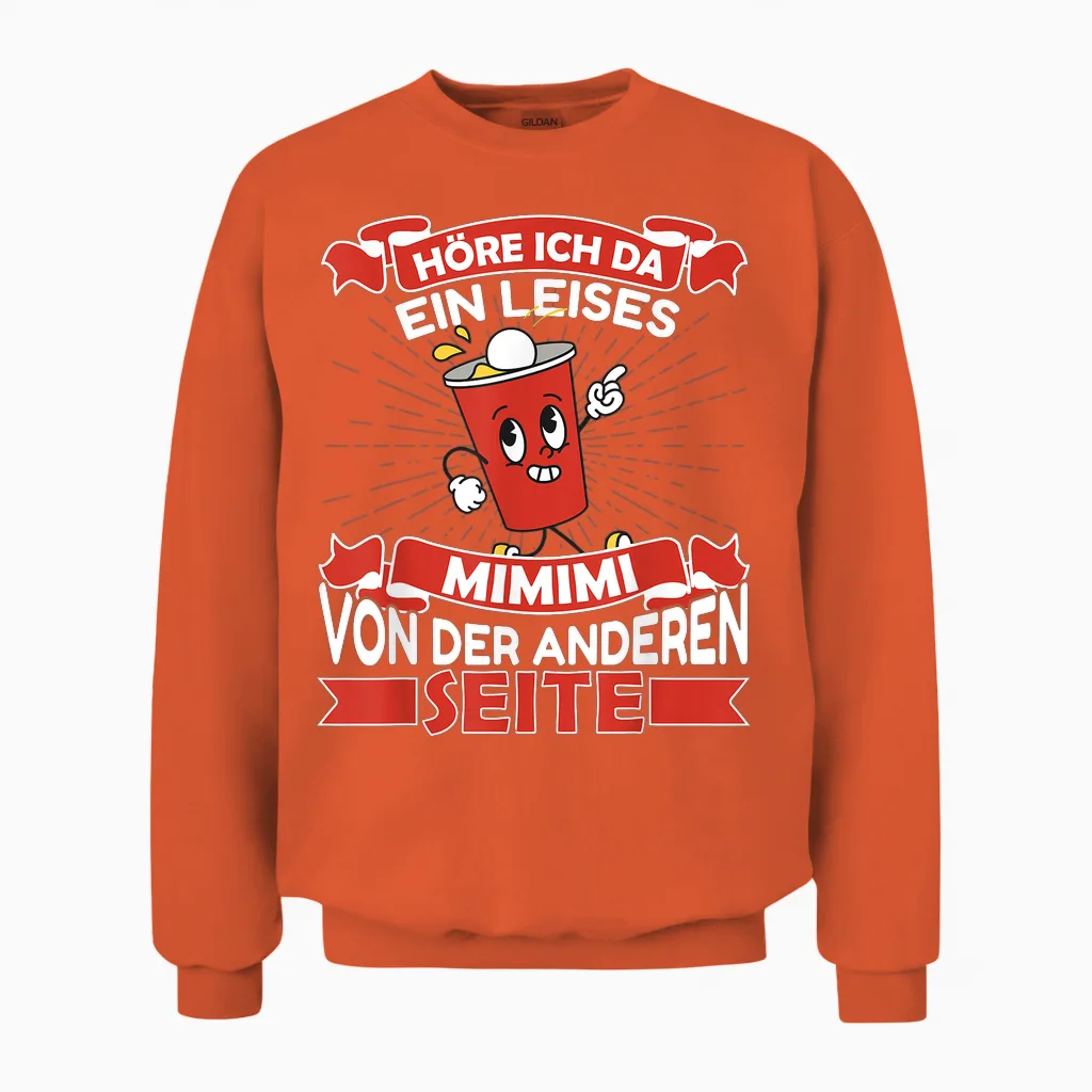 Bier Pong Partyspiel Trinkspiel Unisex Sweatshirt in Orange