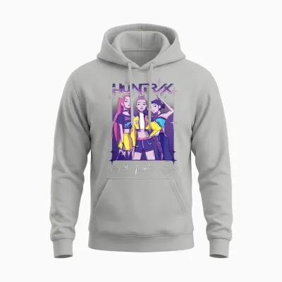Kpop Demon Hunters Huntr/x Officially Licensed Unisex Hoodie - Ash