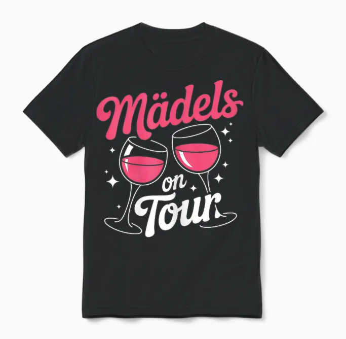 Mädels on Tour Mädels Ausflug Mädelsabend Bffs Unisex T-Shirt in Black