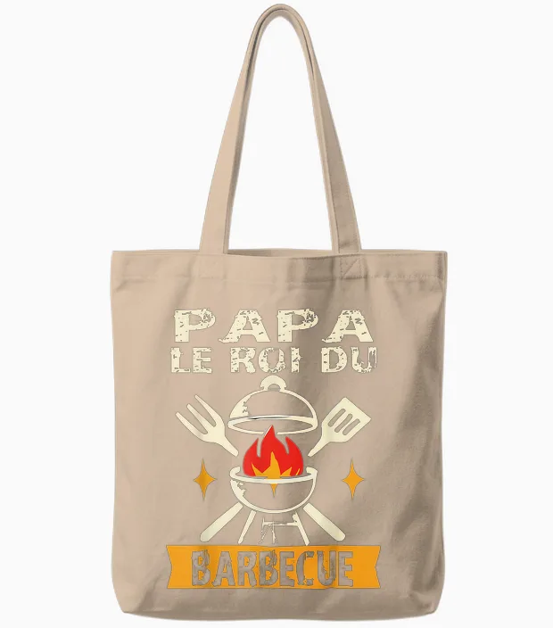 Barbecue Humour été Grillade Roi Du Bbq Maître Du Grill Tote Bags in Natural