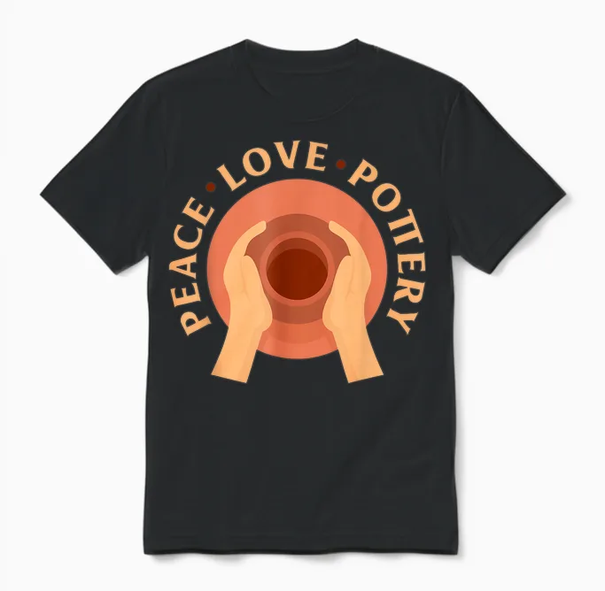 Töpfern Töpferei Töpfer Töpferin Lustiges Töpfern Unisex T-Shirt in Black