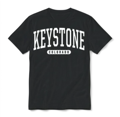College Style Keystone Colorado Unisex T-Shirt - Black