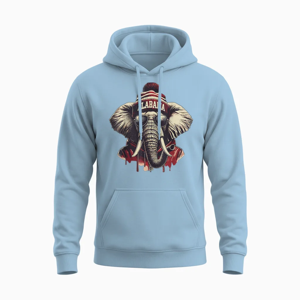 Alabama State Al Vintage Sports Lover Men Women Unisex Hoodie in Light Blue