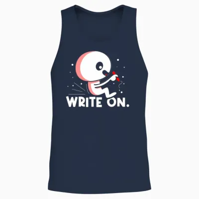 Write on Job Writing Writer Author Unisex Tank Top - Navy