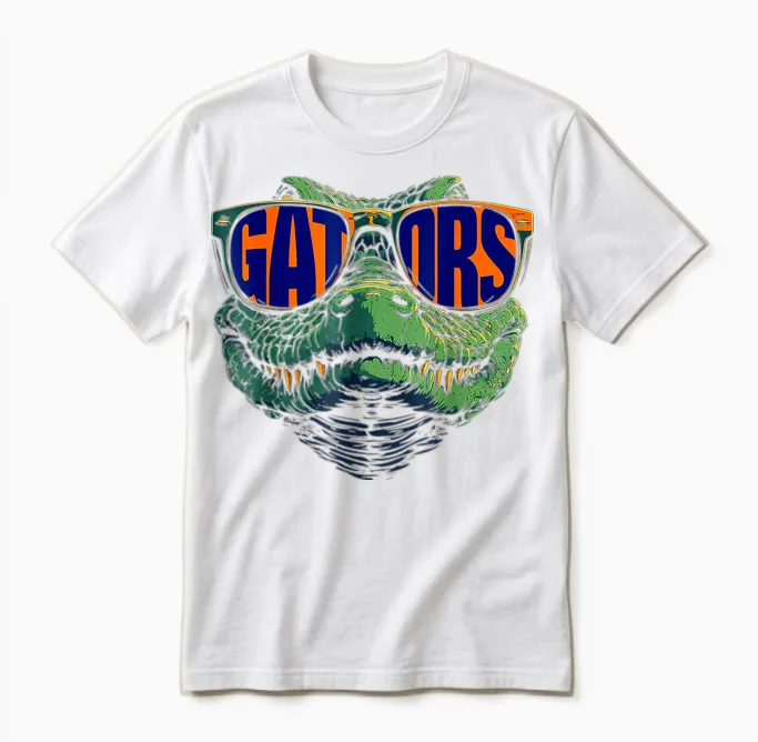 Funny Gators Name Vintage Classic 70s Unisex T-Shirt in White