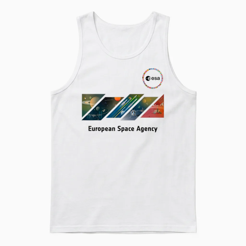 Esa European Space Agency It's the Mission of Esa T-Shirt, Grey, S Unisex Tank Top in White