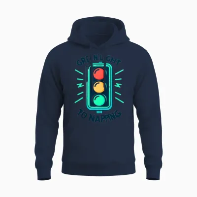 Traffic Signal: Green Light to Napping Unisex Hoodie - Navy