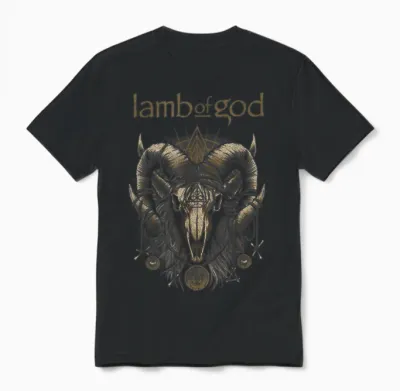 Lamb of God – Ram Skull Brown Unisex T-Shirt - Black