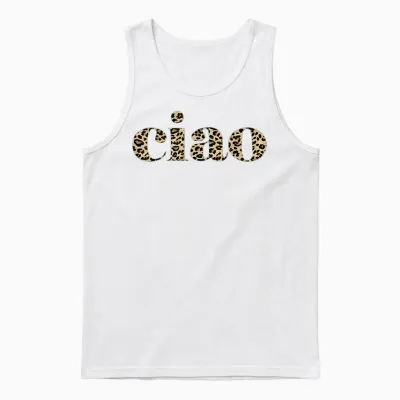 Ciao Zeichnung Unisex Tank Top - White