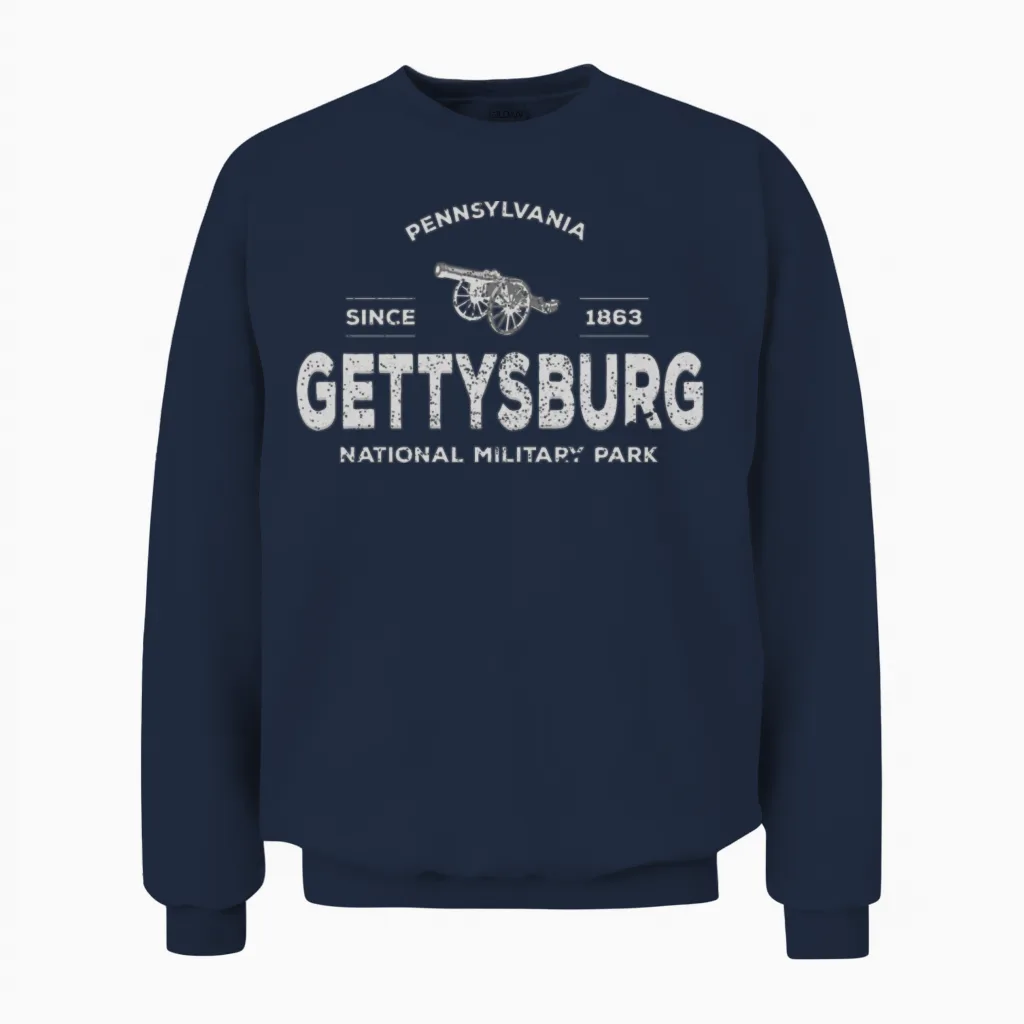Gettysburg Park 1863 National Military Park Graphi Unisex Sweatshirt in Navy