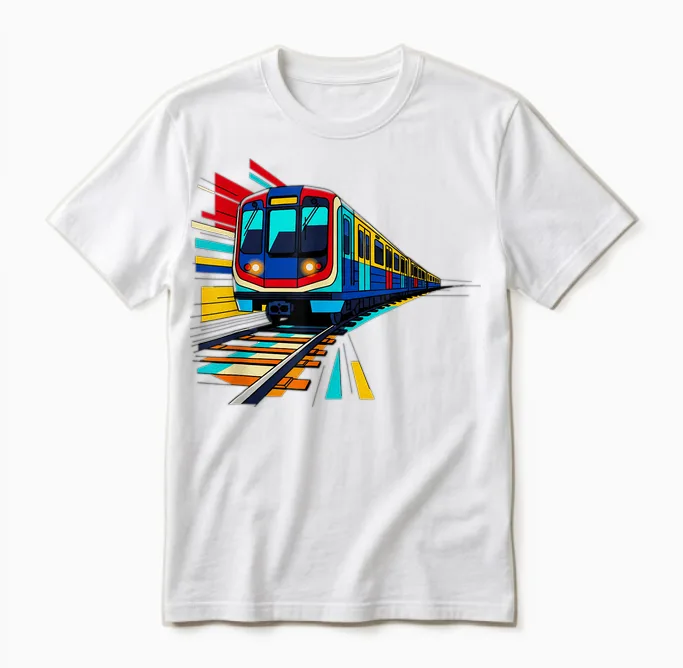 Underground Tube Train Subway Locomotive Railway Enthusiast Unisex T-Shirt in White