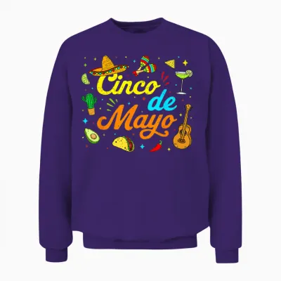 Cinco De Mayo Mexican Party 5 De Mayo Fiesta Men Women Unisex Sweatshirt - Purple