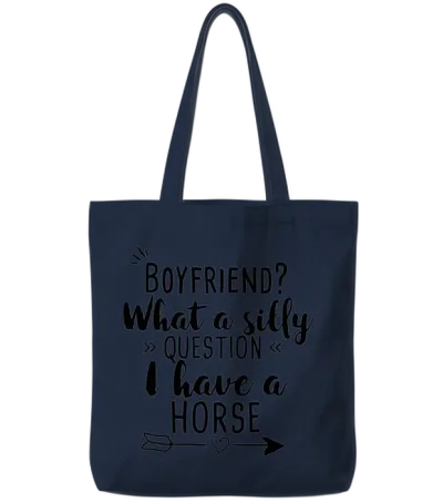 Boyfriend - Horse Tote Bags - Navy