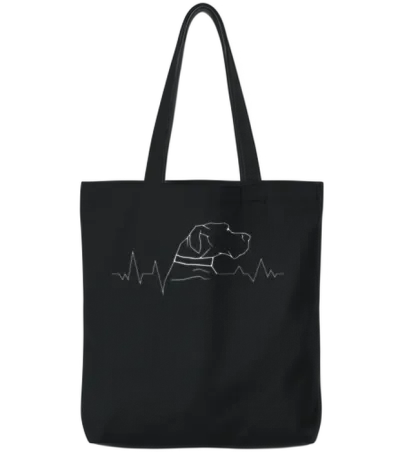Dog-Breed Great-Dane-Dog Dog-Moms Dog-Dad Tote Bags - Black