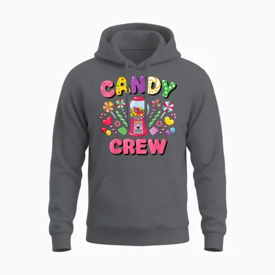 Candy Land Candy Crew Decorations Sweetie Candy Squad Cool Unisex Hoodie - Charcoal