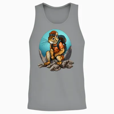 Squirrel Mountaineer / Hiking Squirrel Unisex Tank Top - Sport Grey