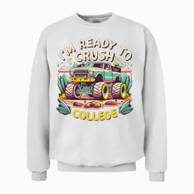 The Monster Truck Unisex Sweatshirt - White