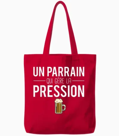 A Godfather Who Manages Pressure Joke Godfather Humor Tote Bags - Red