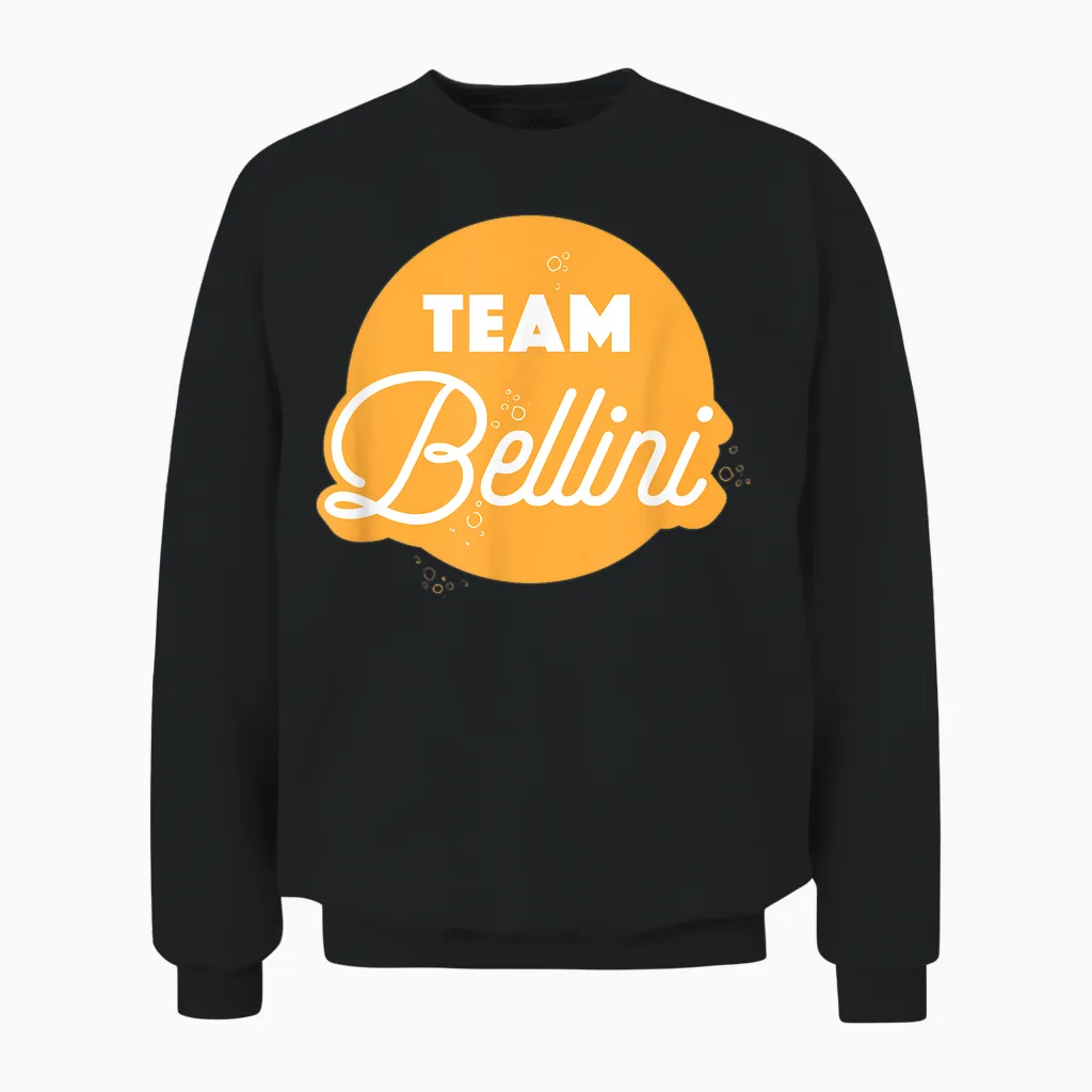 Team Bellini Β· Sommerdrink Retro Unisex Sweatshirt in Black