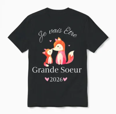 Child Future Big Sister 2026 I Will Be Big Sister 2026 Unisex T-Shirt - Black