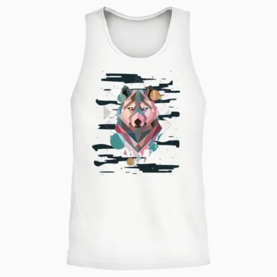 Polygon Dogfather Dog Daddy Dog Mom Dog Lover Unisex Tank Top - White