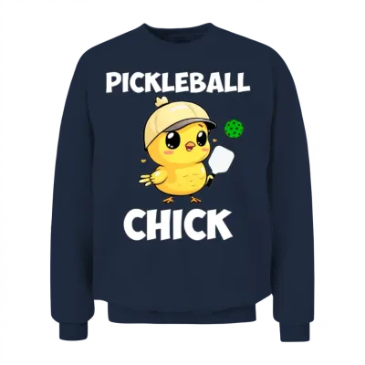 Pickleball Chick, Funny Pickleball Unisex Sweatshirt - Navy