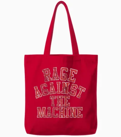 🤬 🎸 Rage Again$t the Machine Tote Bags - Red