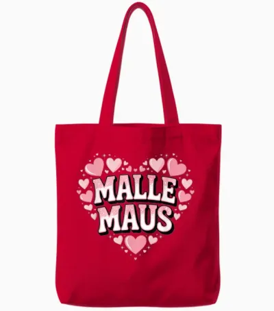 Malle Maus Party Mallorca Frauen Gruppen Tote Bags - Red