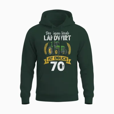 70. Geburtstag Traktor Bauer Landwirt Unisex Hoodie - Forest