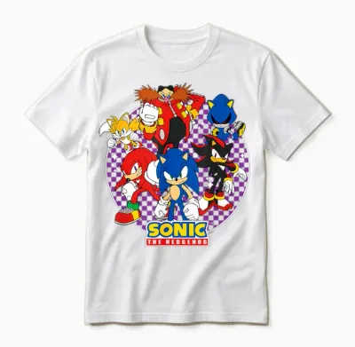 Sonic the Hedgehog Heroes & Villains Epic Portrait Unisex T-Shirt - White