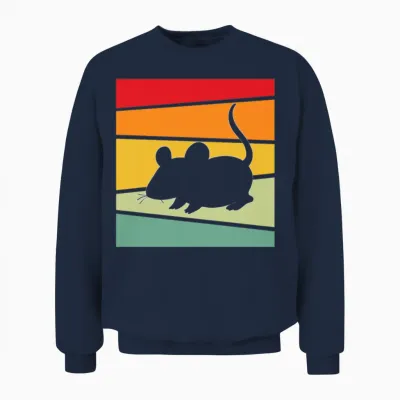 Mouse Retro Unisex Sweatshirt - Navy