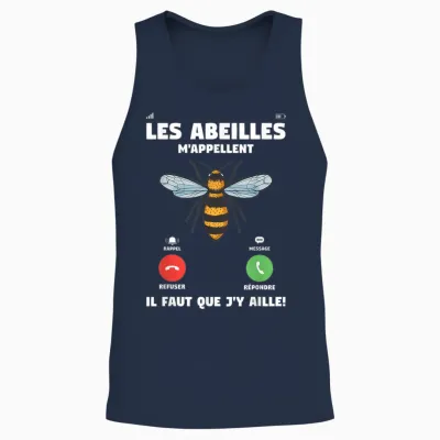 Funny Quote Beekeeping for a Beekeeper T-Shirt, Black, S Unisex Tank Top - Navy