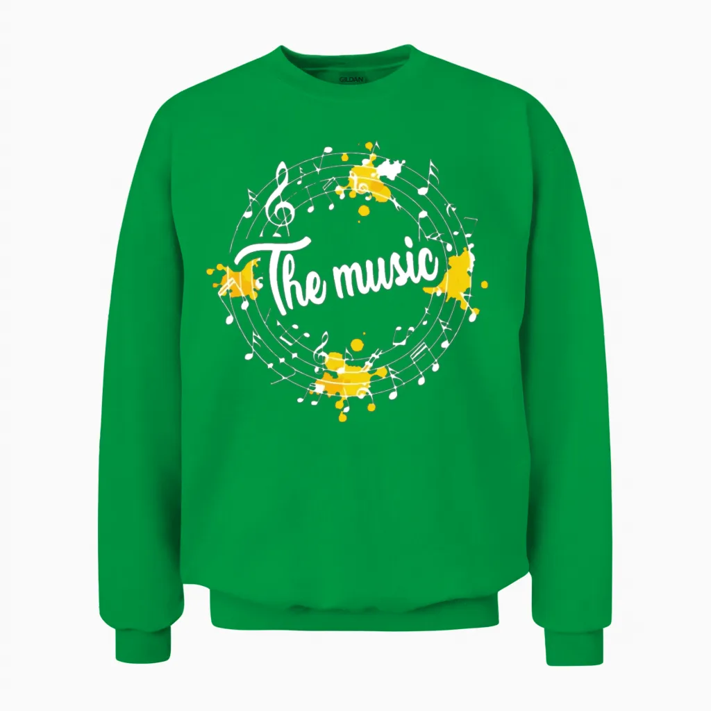 Face the Music Funny Lovers Gift Unisex Sweatshirt in Irish Green
