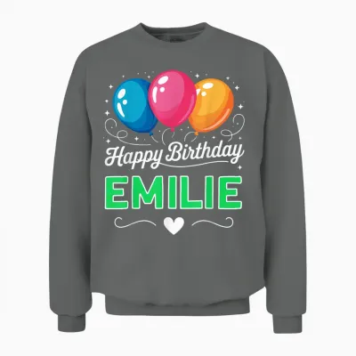 Joyeux Anniversaire En Disant Emilie Unisex Sweatshirt - Graphite Heather