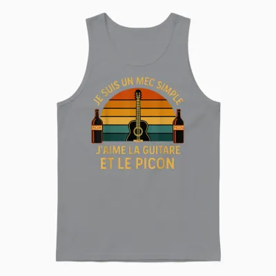 Picon Guitar Aperitif – Gift Idea for Guitarist Man Unisex Tank Top - Sport Grey