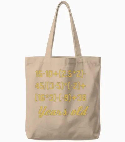 60 Years Old Algebra Equation Tote Bags - Natural