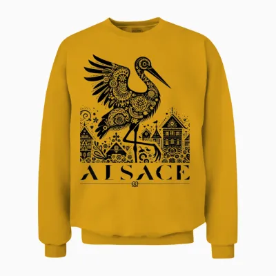 Alsace T-Shirt, Grey, S Unisex Sweatshirt - Gold