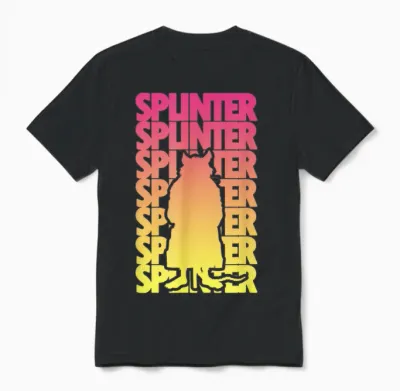 Master Splinter - Gradient Silhouette Unisex T-Shirt - Black
