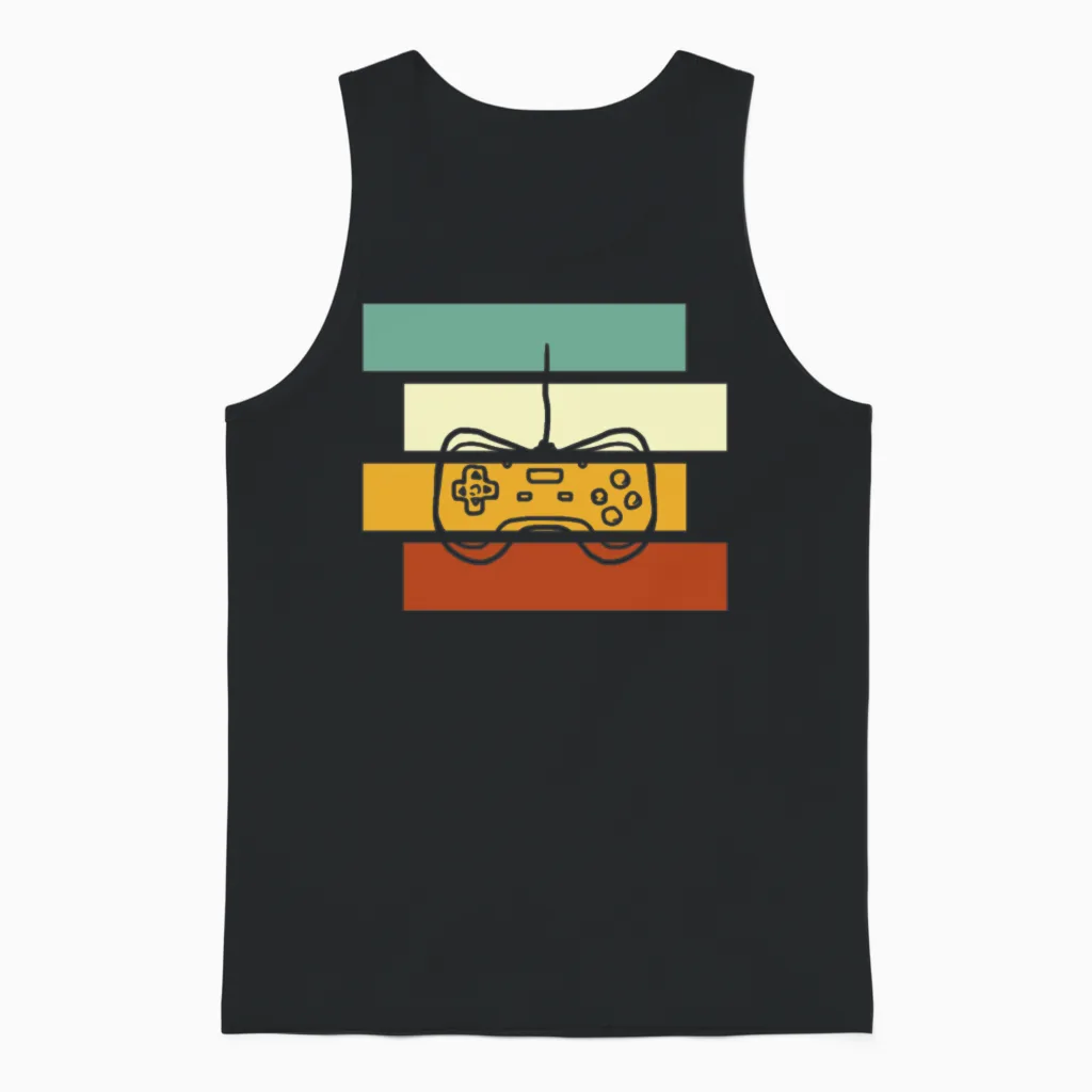 Gaming Retro Unisex Tank Top in Black