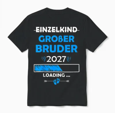 Kinder Ich Werde Großer Bruder 2027 Big Brother 2027 Unisex T-Shirt - Black