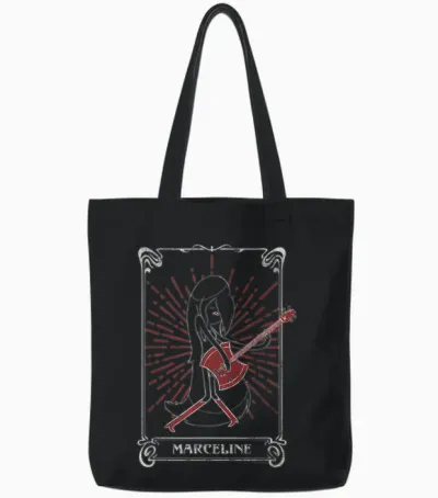 Adventure Time Halloween Marceline Tarot Card Tote Bags - Black