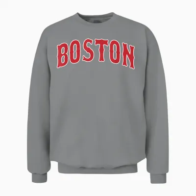 Boston - Throwback Design - Classic Unisex Sweatshirt - Sport Grey