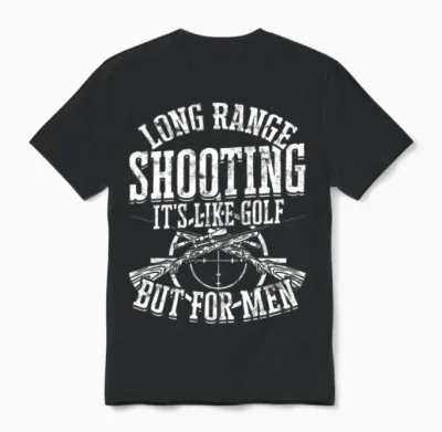 Long Range Shooting Range Gun Shooter Sniper Unisex T-Shirt - Black