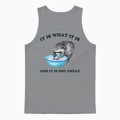 It Is What It Is Raccoon Funny Unisex Tank Top - Sport Grey