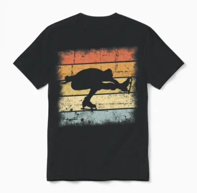 Figure Skating Retro Unisex T-Shirt - Black